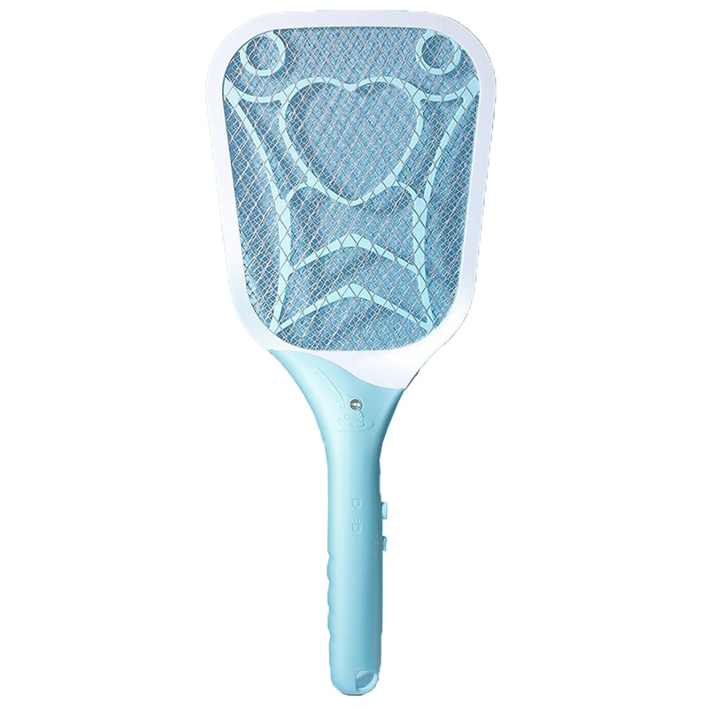 【规格：52*22单位：cm 颜色随机】电蚊拍 USB充电式LED照明灯 家用灭蚊驱蝇 大网面三层安全强力驱蚊拍