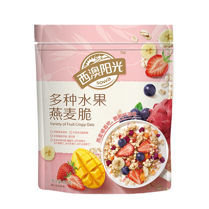[水果燕麦]西麦多种水果燕麦脆450g袋装懒人速食早餐即食代餐坚果干吃燕麦零食