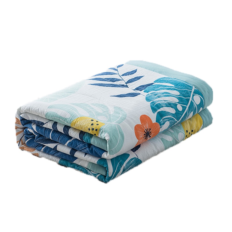 绘窝(HuiWo)家纺 水洗棉可机洗亲肤舒适春秋被薄被夏被小清新夏凉被空调被