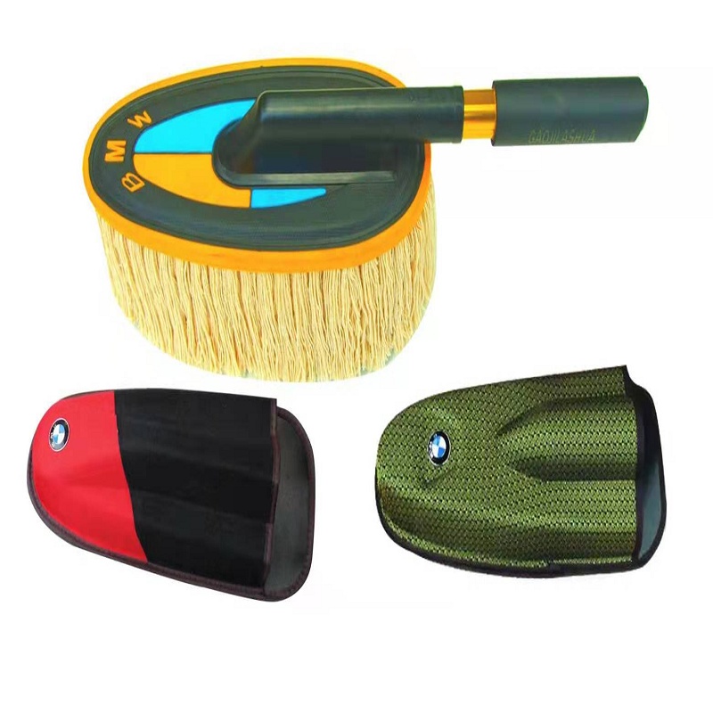 玉蝴蝶 汽车用品汽车掸子汽车蜡刷伸缩把车刷蜡拖拖把洗车刷子除尘刷 灰色 带盒