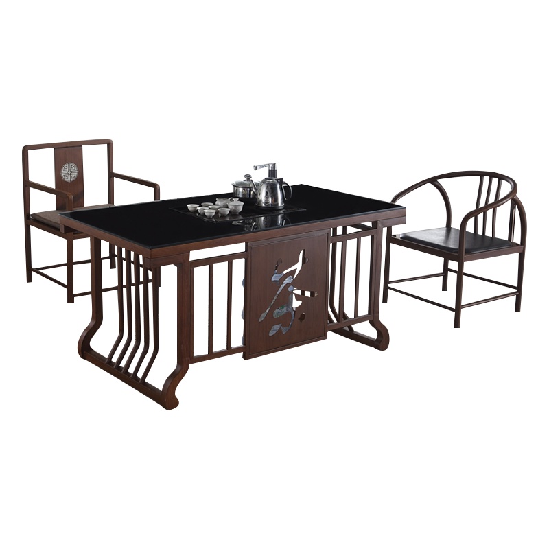 欧宝美功夫茶几泡茶桌多功能茶台复古茶台组合1+1+2款式6