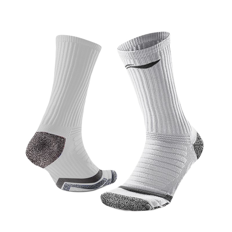 李宁篮球袜中筒男运动袜跑步健身防滑吸汗毛巾底加厚耐磨足球袜子