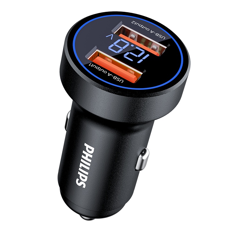 飞利浦车载充电器快充usb点烟器转换插头手机快速汽车车充闪充40.5W