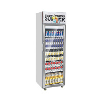 乐创(lecon) 饮料柜展示柜冷藏柜立式冰柜商用冰箱饮品啤酒蔬菜水果保鲜冷柜鲜花柜陈列柜 单门直冷上机组普通门星光银