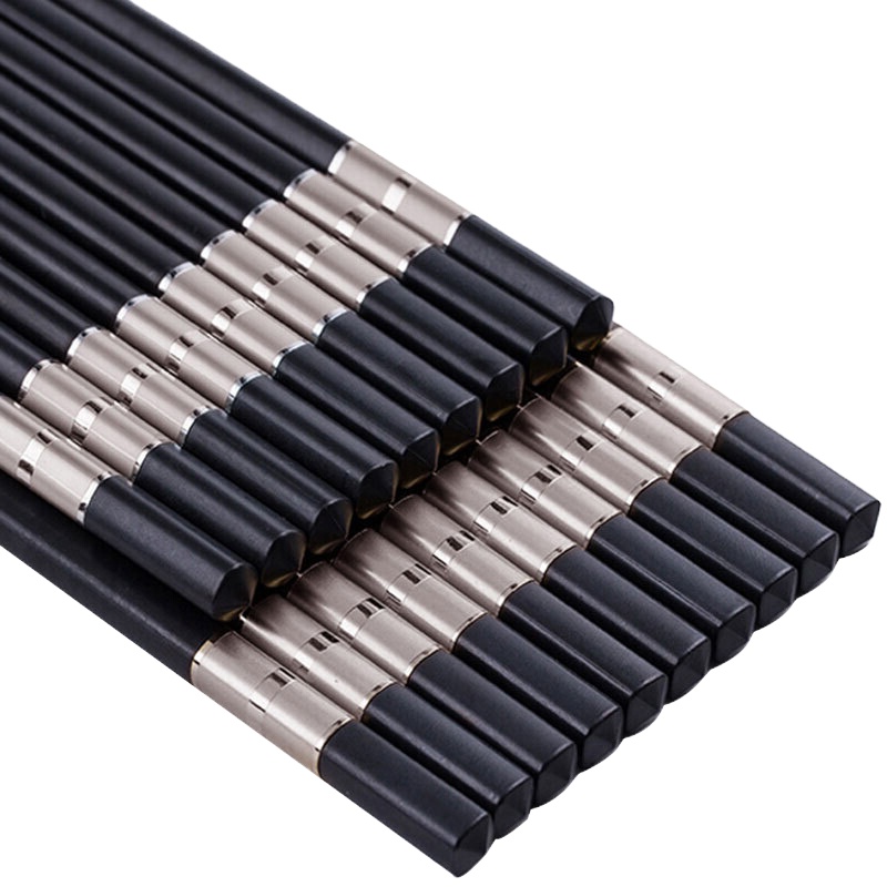 合金筷子C6208 银底四圈款24cm 10双/包(1包装)