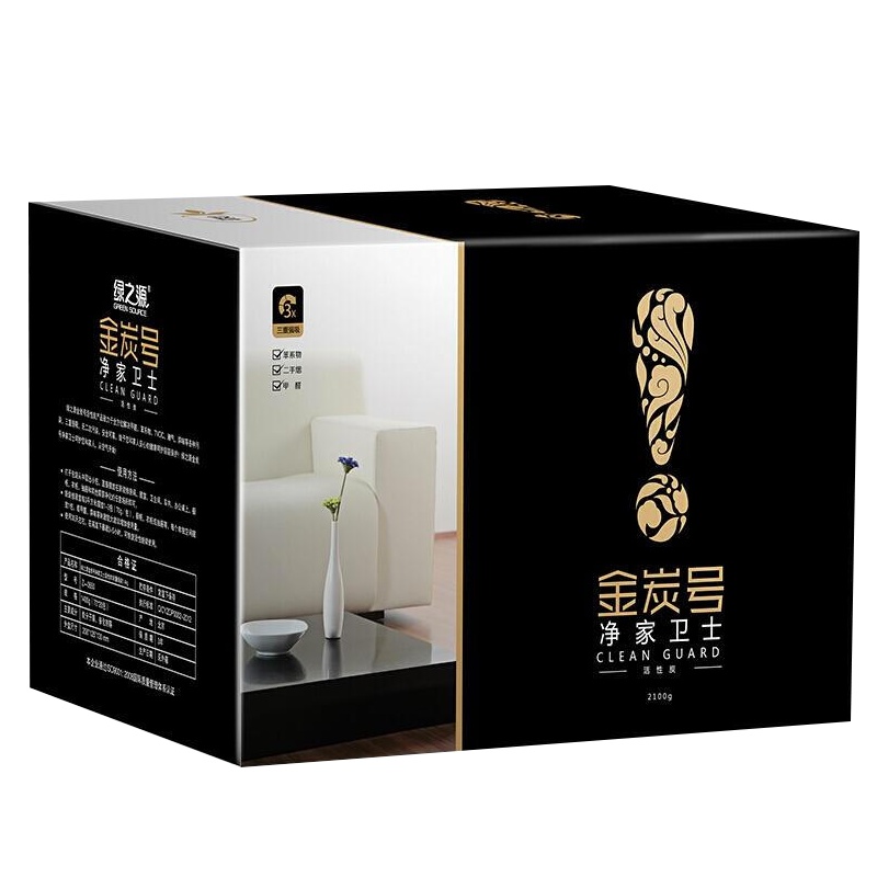 绿之源 2100g金炭号净家卫士活性炭SE新房装修急入住除甲醛清除剂竹炭包新汽车内除异味去臭防潮除烟味碳包Z-0651