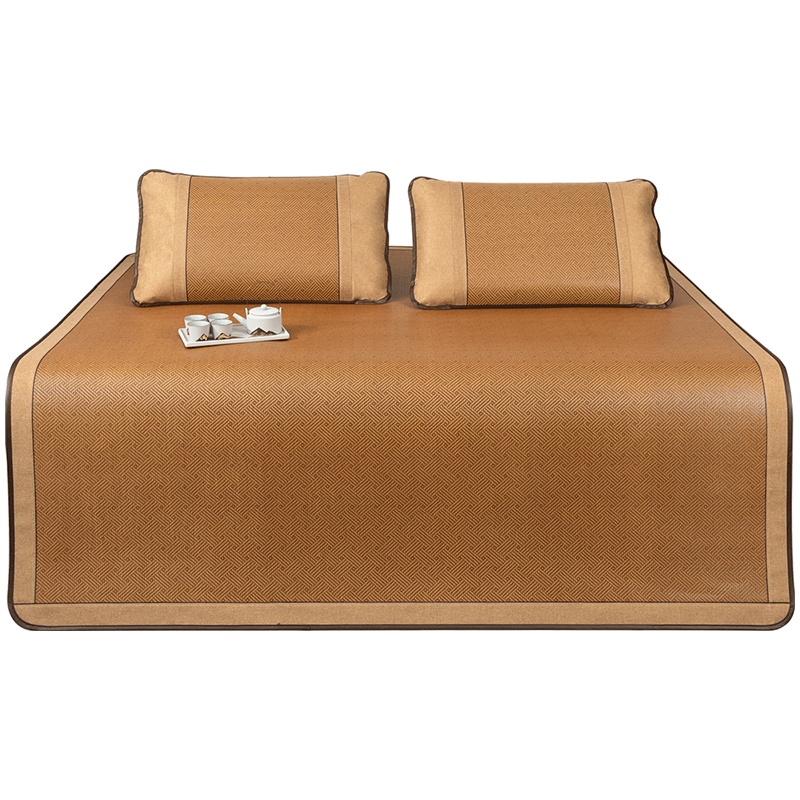 老席匠凉席三件套藤席1.8m床1.5米防滑可折叠双人空调软席子