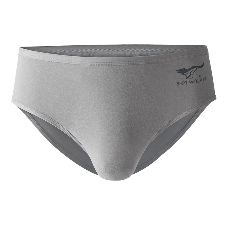七匹狼男士内裤三角裤纯棉中腰吸汗透气全棉U凸宽松青年三角裤衩