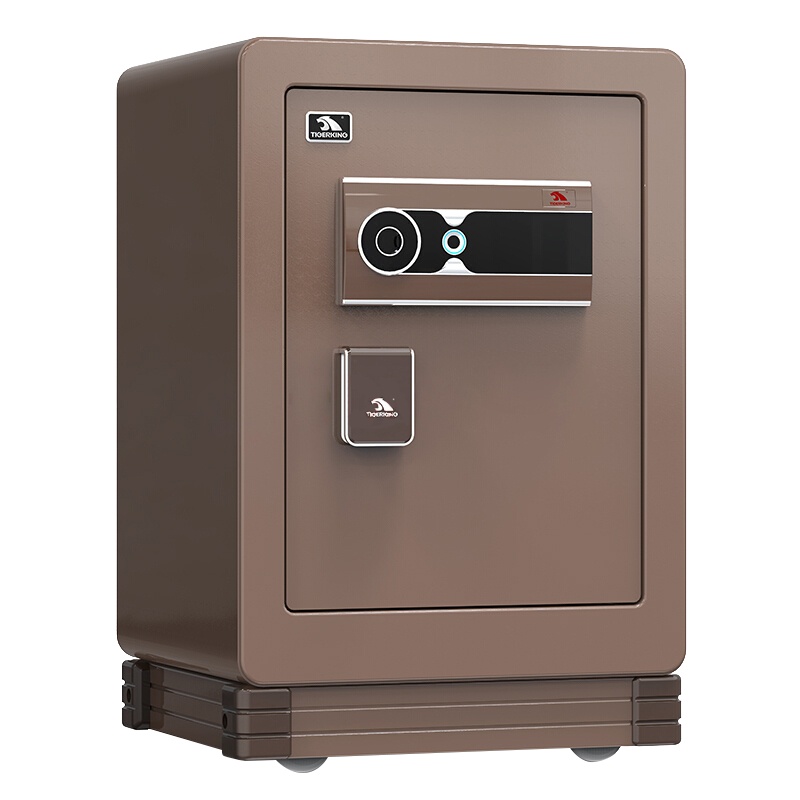 虎王保险箱 啸虎XZ家用防盗指纹保险箱中小型隐形床头柜入墙入衣柜密码保管箱 XZ-高53-琥珀金