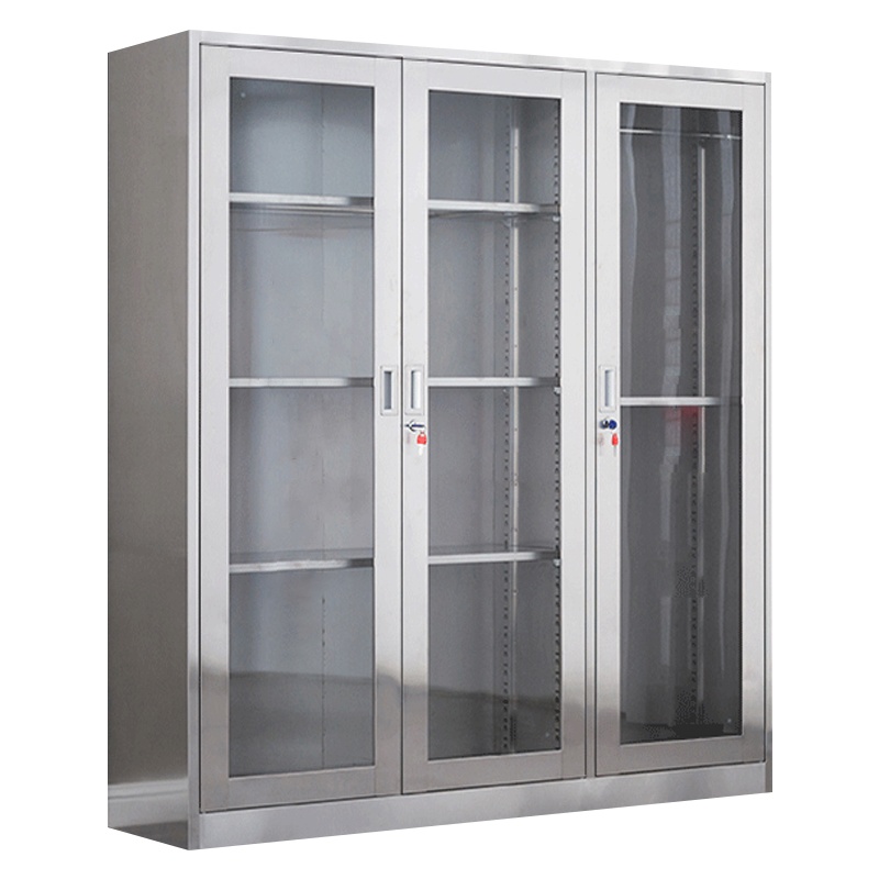 汉诺鑫威304不锈钢消防装备柜室外用微型消防柜消防站消防器材应急器材柜304三门1600*1500*400