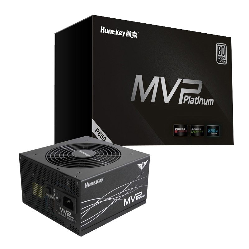 航嘉MVP P850白金全模组电脑台式机额定功率850W全模组超静音电源