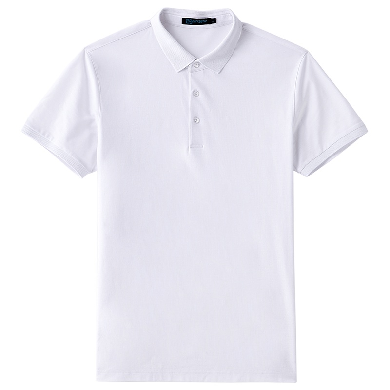 蒙蒂埃莫140'S简洁时尚全棉男士翻领男士短袖T恤