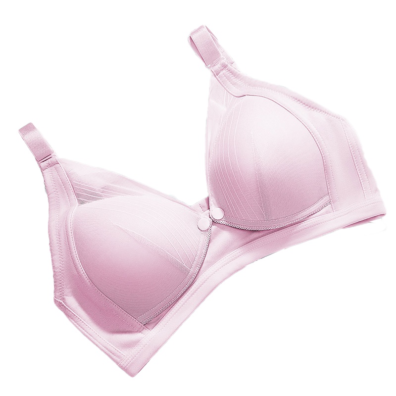 ENK四季款前开扣爽滑舒适无钢圈孕妇内衣胸罩哺乳文胸