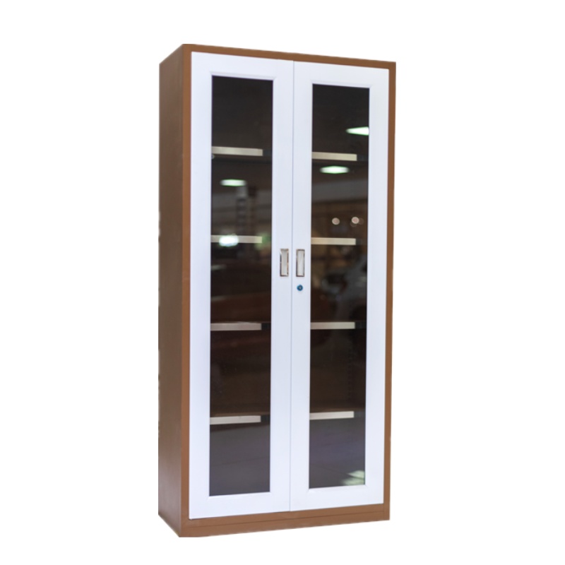 首指(SZ)文件柜/铁皮柜/咖白通体玻璃柜CX-K006