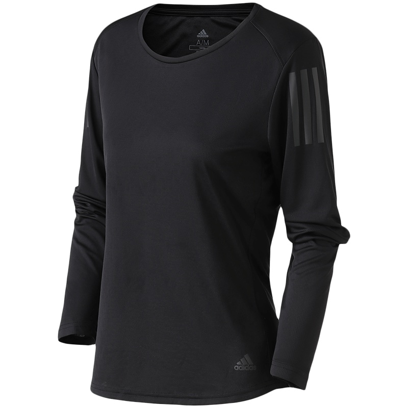 adidas女服长袖T恤跑步健身运动服DQ2616 L DQ2616黑色