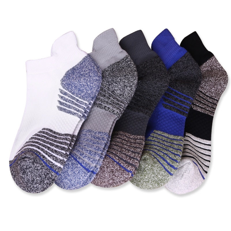 蓓乐妃袜子男短袜春夏季棉袜实战篮球跑步专业运动祙透气吸汗低帮加厚毛巾底