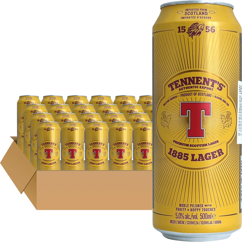 英国进口 替牌(TENNENT'S)啤酒听装500ml*24听