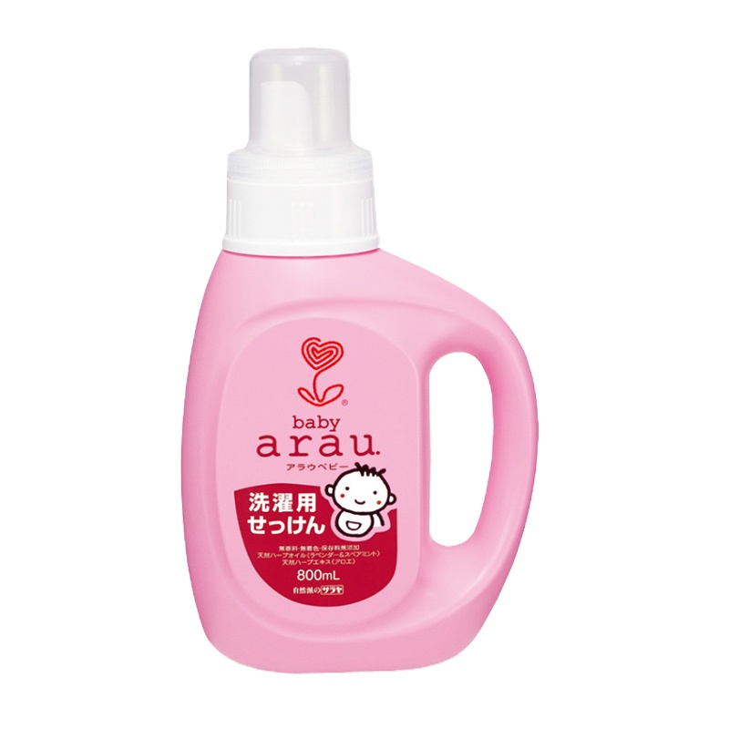 亲皙宝贝araubaby日本进口婴童洗衣粉液瓶装800ml 无磷无荧光增白剂 (有效期到22年7月 介意勿拍)