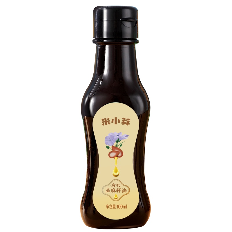 米小芽有机核桃亚麻籽油一级冷榨DHA食用油可搭配婴幼儿宝宝辅食*3瓶