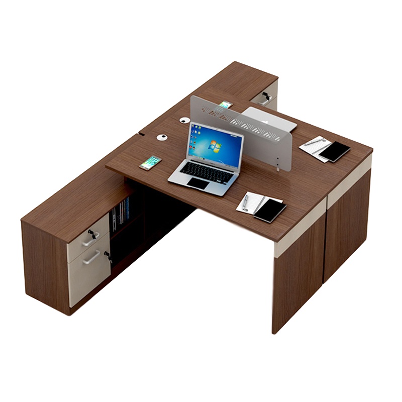 创世人 办公家具双人位办公桌现代简约职员桌组合屏风卡座工位