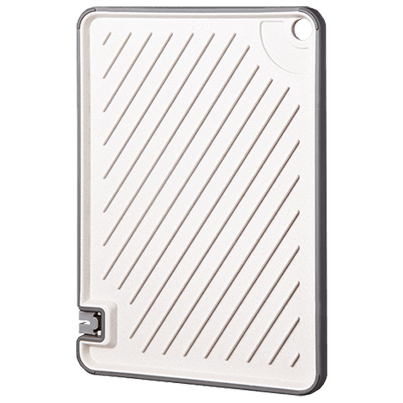 OOU菜板抗菌防霉塑料砧板家用辅食案板切水果砧板沥水多功能厨房-中号小麦色