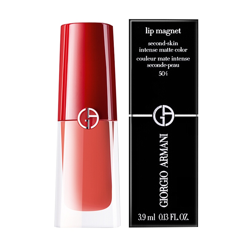 阿玛尼(ARMANI)唇釉/小胖丁显色持色 凝彩哑光唇釉(504#珊瑚粉色) 3.9ml小胖丁