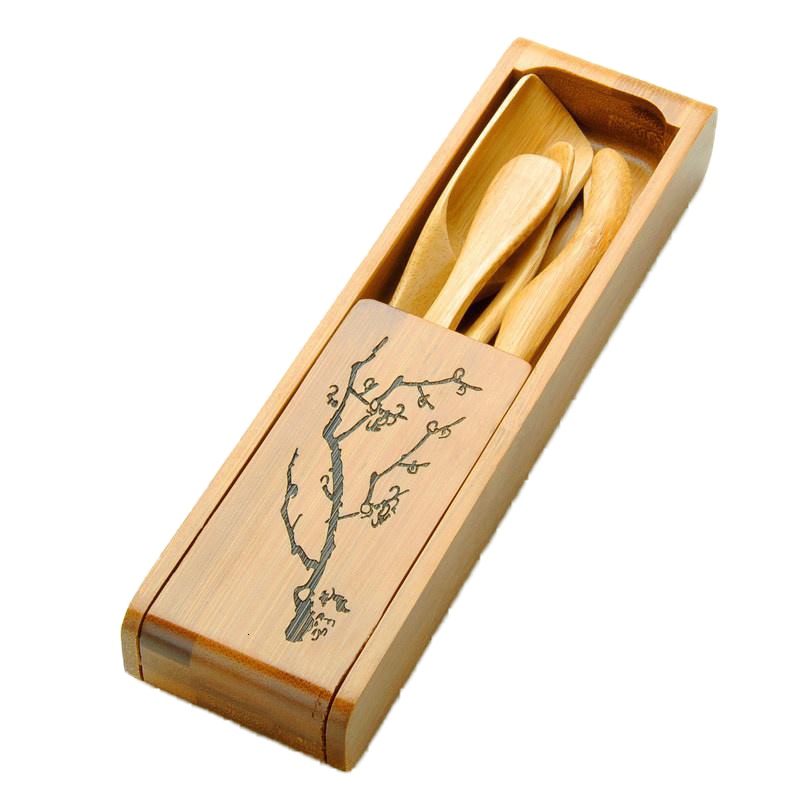 竹制茶道6六君子茶匙茶夹茶针茶勺茶铲套装功夫茶具茶盘配件Z 封后 竹制韩式茶道39