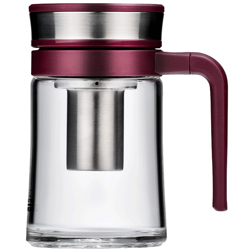 万象玻璃杯带把过滤泡茶水杯女士大容量水杯居家茶水分离水杯