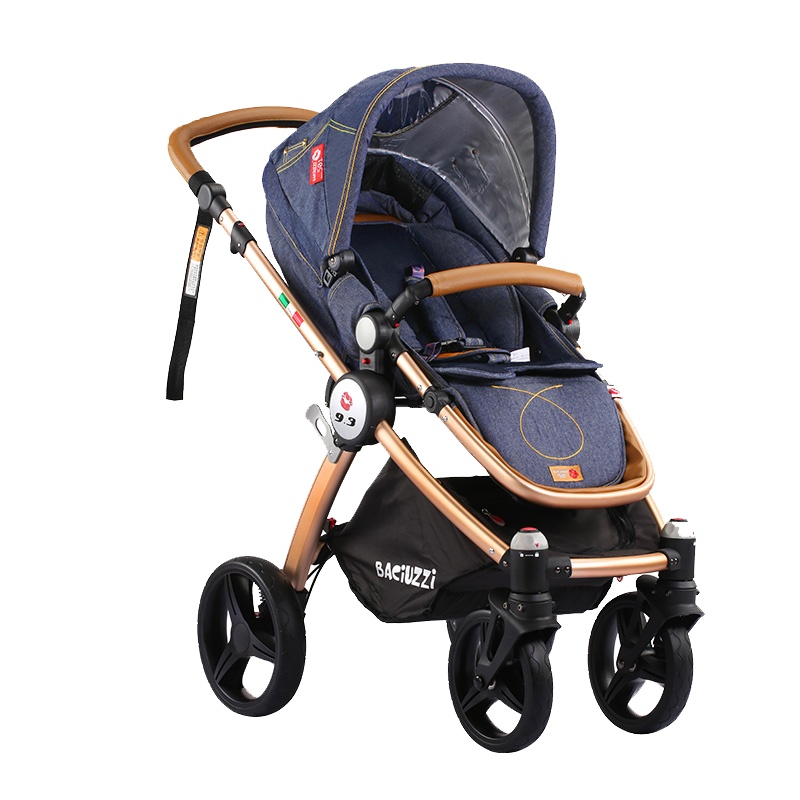帕琦婴儿推车B9.3金色牛仔JEANS GOLD(含睡篮SBK802)