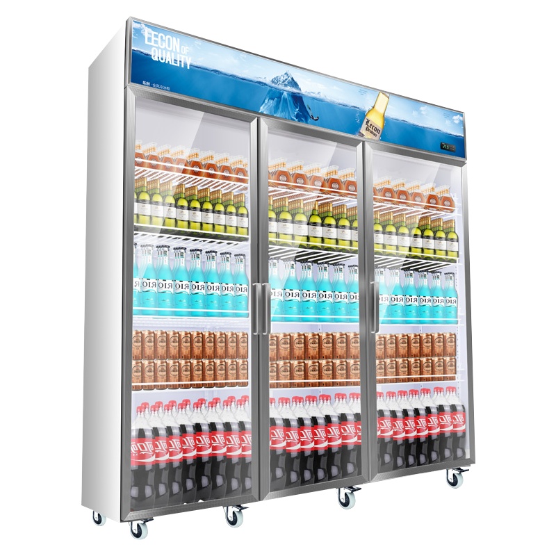 飞天鼠(FTIANSHU) 800L双门展示柜冷藏柜保鲜立式冰柜商用冰箱饮料展示柜超市冰柜水果蔬菜冷柜啤酒柜 直冷