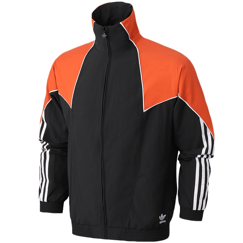 阿迪达斯三叶草男服外套撞色拼接运动休闲夹克外套GE0811