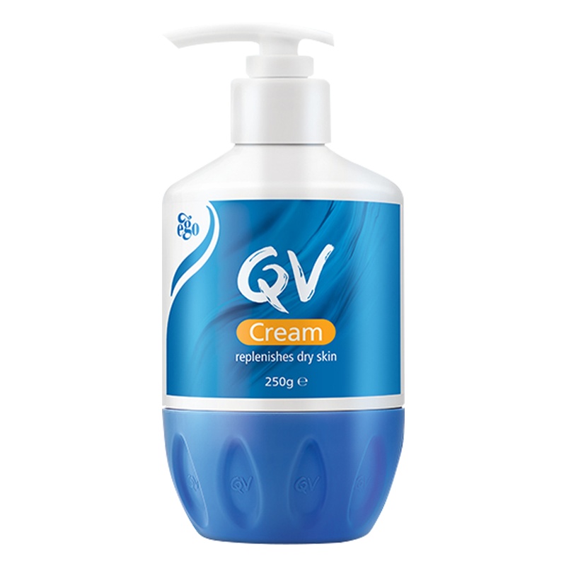 Ego QV意高蓝罐高保湿面霜滋润家庭装补水男女角鲨烷保湿乳液面霜身体乳250g 孕妈面霜