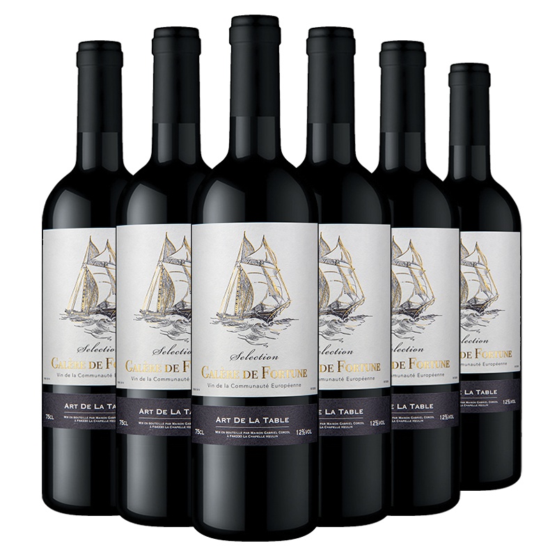 法国堡船甄选干红葡萄酒 原瓶进口750ml*6