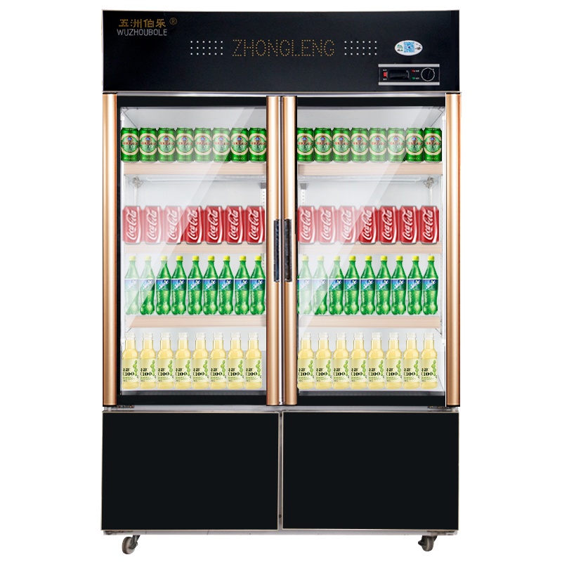 五洲伯乐(WUZHOUBOLE)LCD-868 868升商用展示柜 双温冷藏微冻柜 双门保鲜柜立式冷柜 饮料啤酒柜点菜柜