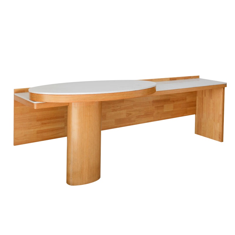 梦商 星级酒店公寓套装 星级家具定制套装 书桌（定制品请先与客服联系）（2300*400*760+椭圆面1200*550