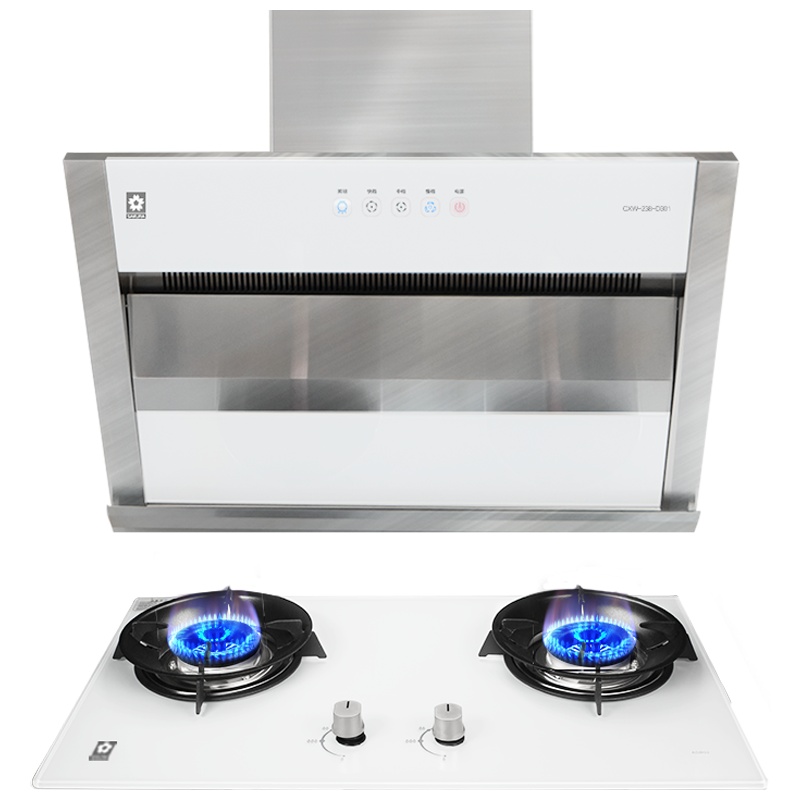 樱花(SAKURA)烟灶套餐近吸侧吸式大吸力抽油烟机5.2大火力燃气灶煤气灶具厨电白色套装D301+ADB02(天然气)