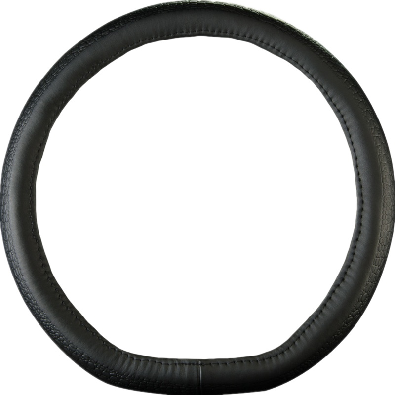 恒源祥真牛皮把套四季通用真皮方向盘套O型D型把套