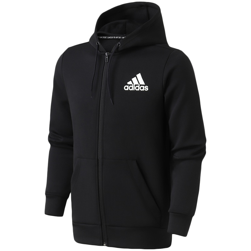 adidas男服夹克外套连帽针织运动休闲运动服DT9912 L DT9912黑色