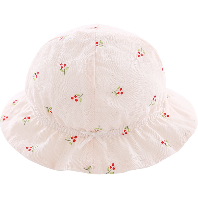 Aengbay 婴儿公主帽夏薄款遮阳帽外出宝宝防晒纯棉新生儿帽子初生