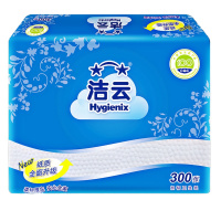 洁云卫生纸300张加韧卫生纸家用 平板纸压花原生木浆加厚厕纸42包(整箱装)