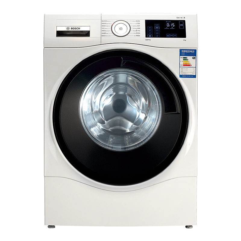 博世(BOSCH)9公斤 全自动变频滚筒洗衣机 家用大容量 净效除菌 高温筒清洁 XQG90-WAU284600W
