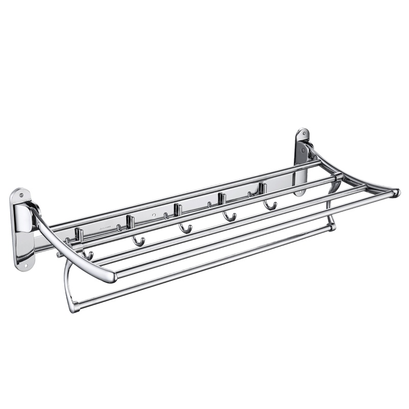 京旺莱全铜浴巾架双层毛巾架卫生巾厕所置物架