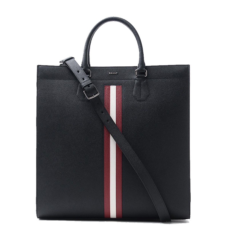 [直营]巴利(Bally) SAMOA.TSP系列男士真皮配条纹男士手提包 单肩斜跨包男包欧美时尚