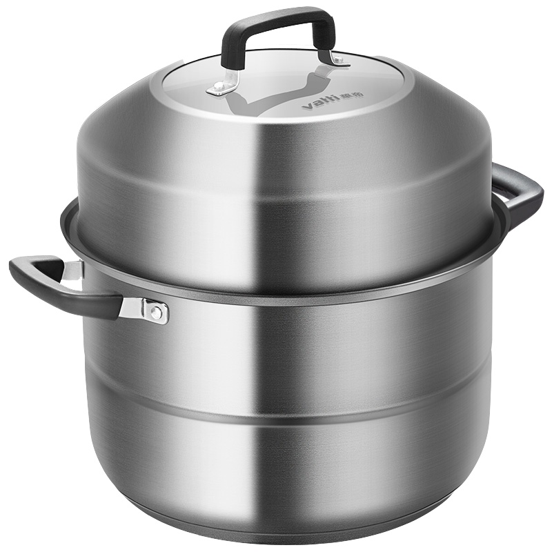 华帝（VATTI）蒸锅304不锈钢26cm高拱盖双层蒸锅加厚复底汤蒸锅 燃气炉电磁炉通用Z2601