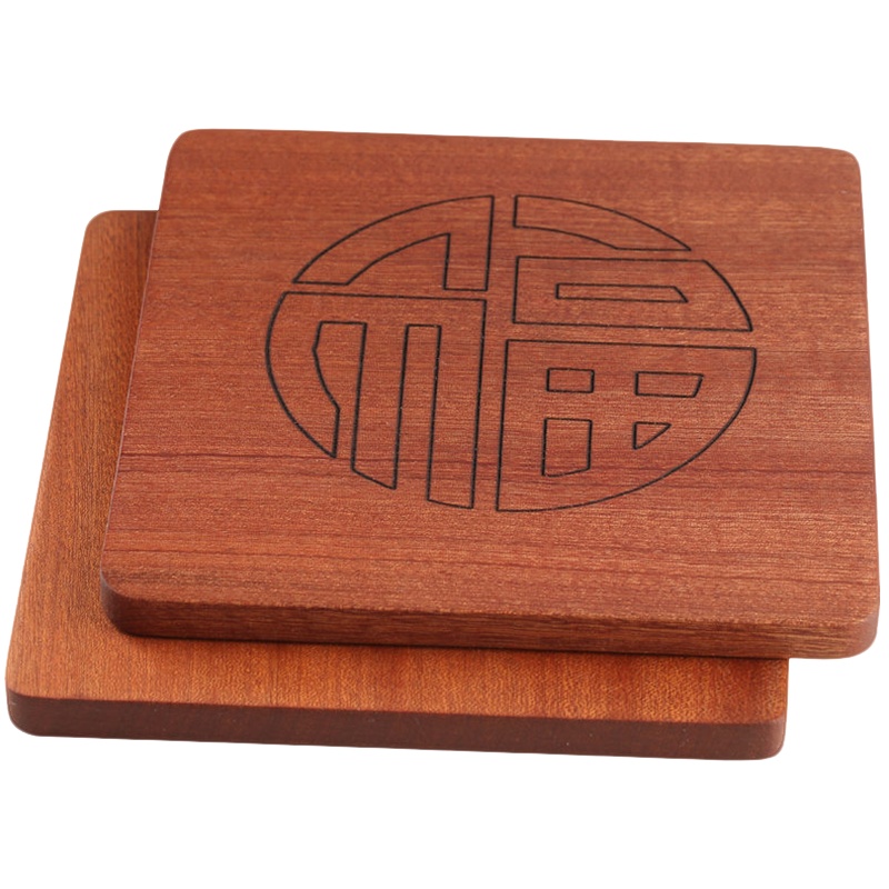 达乐丰 木质 实木隔热垫 乌檀木锅垫碗垫防烫垫杯垫套装 厨房用品茶杯托 茶托 国产盘托