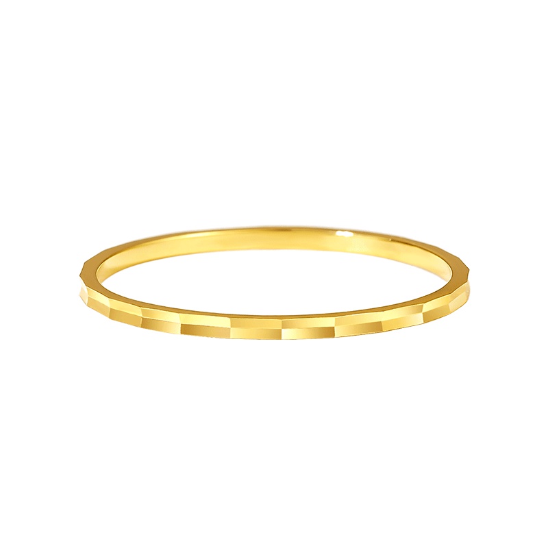 周大生定价18K金黄金戒指 女士通用款送恋人正品礼品