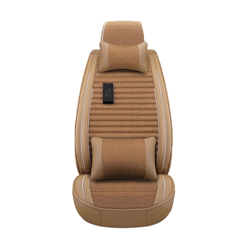 布雷什(BOLISH)五座四季通用汽车坐垫冬季仿亚麻养生全包围汽车座垫座椅垫车内饰品商务01豪华款温馨米