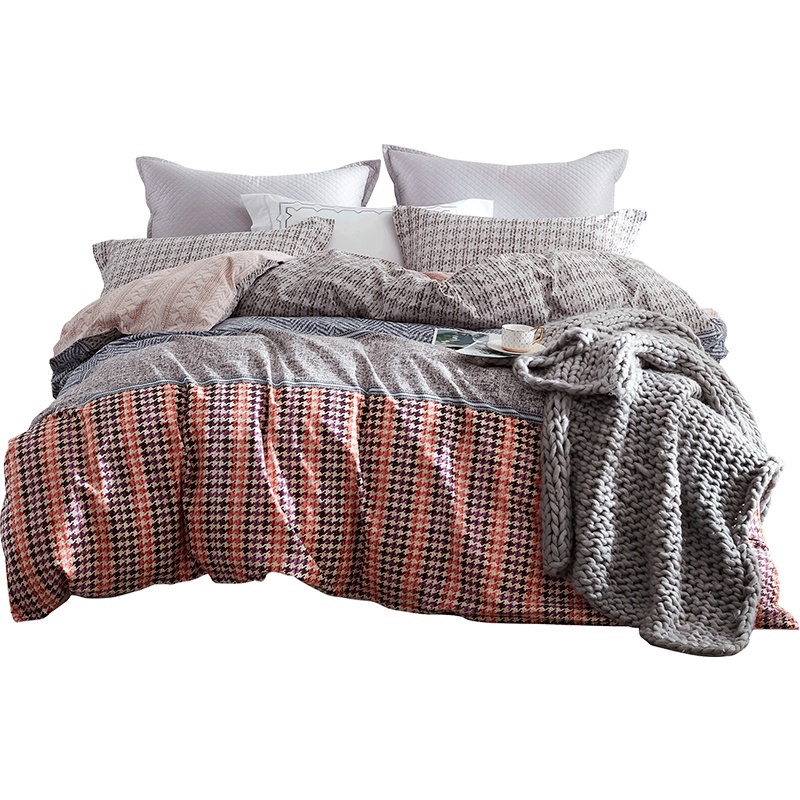 梦洁(MENDALE)家纺纯棉全棉磨毛四件套秋冬加厚冬季床上用品套件被单曼特琳