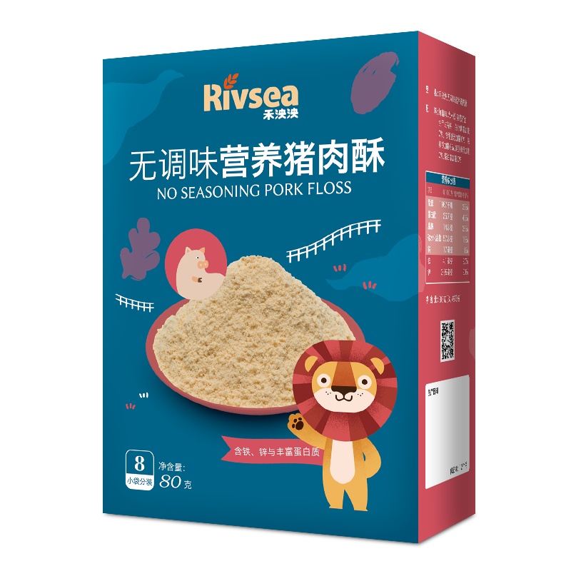 禾泱泱(Rivsea)宝宝零食营养猪肉酥80g无添加白砂糖盐猪肉松儿童肉松