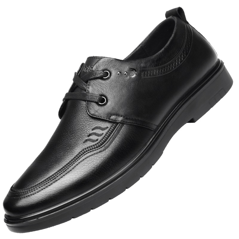 3515强人休闲鞋系带款简约透气男鞋软底软面爸爸鞋